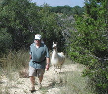 Tom and Jack hike Pedernales State Park, TX.
